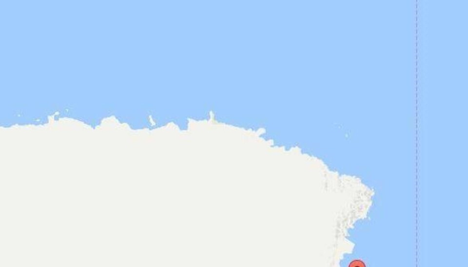 Rossøya ligger rett syd for New Zealand.