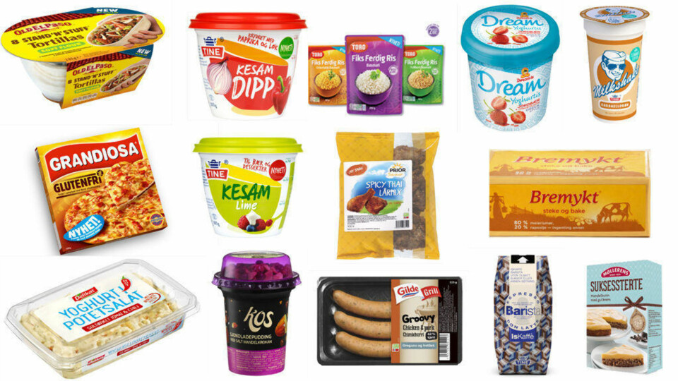 NOE SOM FRISTER? Her er et knippe av de nye mat- og drikkeproduktene som kommer i butikk nå.