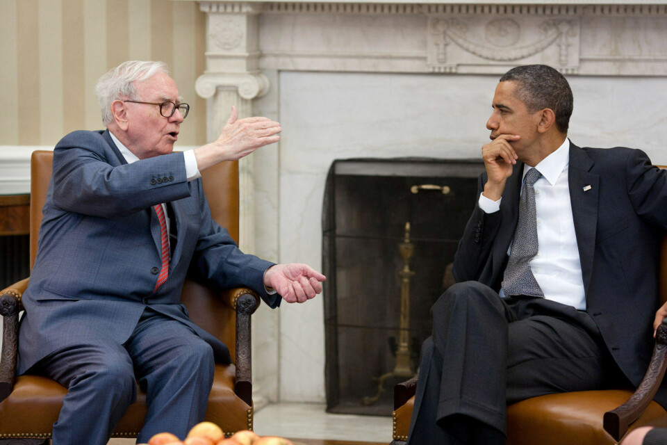 Warren Buffet møter Obama, i juli 2011.