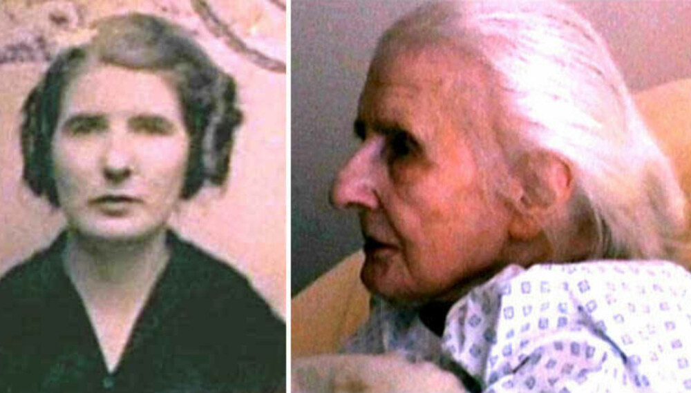 NYTT LIV: Lea (t.v.) som Marie, cirka 40 år gammel. Bildet til høyre er av en kvinne en filmskaper mener kan ha vært Lea. Kvinnen var dement og levde da på et gamlehjem i Le Mains. Hun døde i 2001.