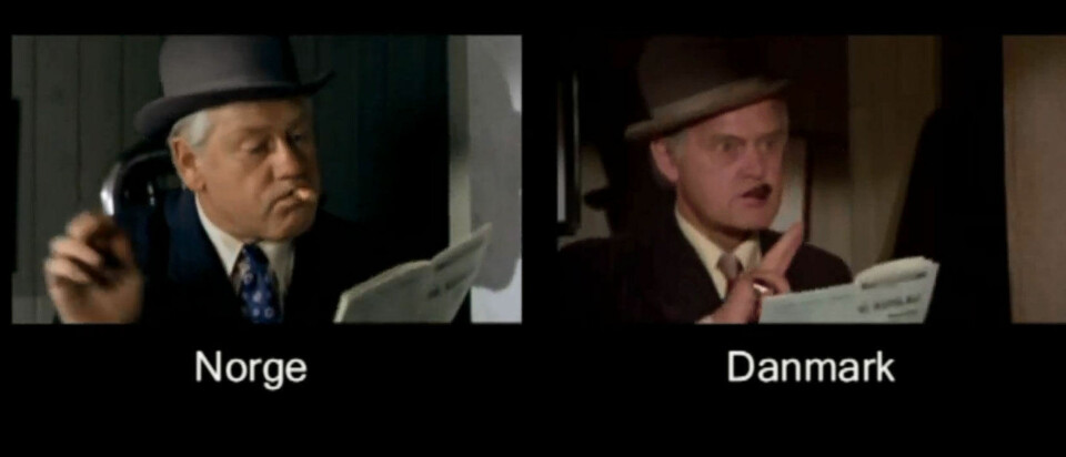 DANSK: Olsenbanden føles som typisk norsk, men egentlig er filmene basert på danske Olsenbanden. Noen scener er nesten identiske som i originalfilmene.