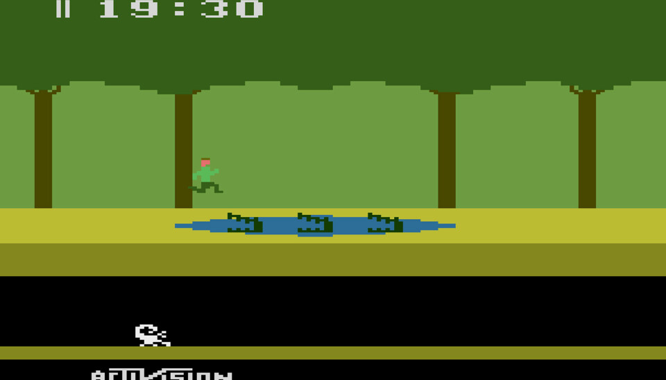 Pitfall! Vanskelig og frustrerende, men veldig gøy.