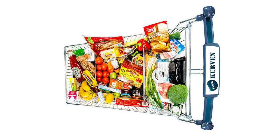 Handlevognen koster 484,- mer hos den dyreste butikken