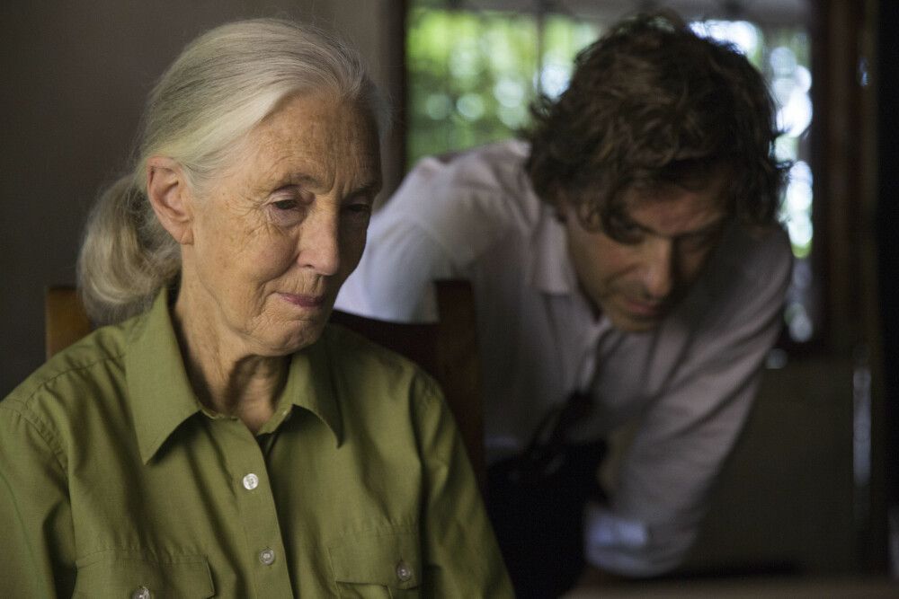 NY DOKUMENTAR: Forsker Jane Goodall (83) lar seg intervju av regissør Brett Morgan i forbindelse med dokumentaren «Jane».