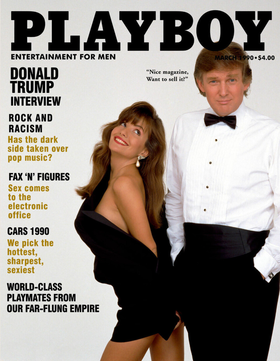 ANDRE TIDER: Donald Trump har selv figurert på forsiden av Playboy. Her fra marsnummeret i 1990.