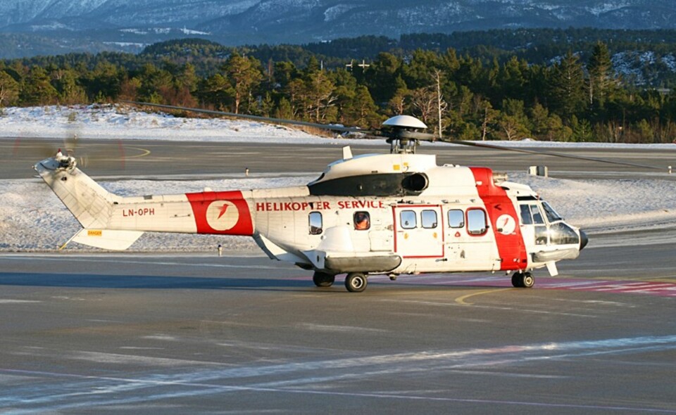 SUPER PUMA: Det var et helikopter av denne typen, en Aerospatiale AS332 Super Puma som styrtet.