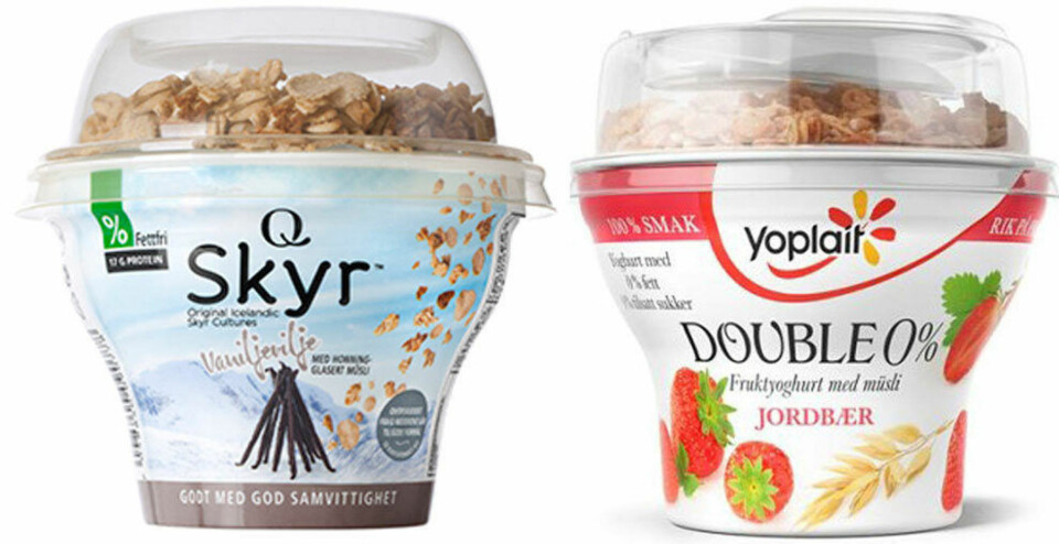 LIKE? Q-Meieriene mente de kunne bevise at Fjordland hadde brutt bestemmelsene om etterligning og god forretningsskikk i markedsføringsloven med sin Yoplait Double 0%. .