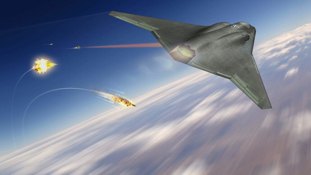 6. GENERASJONS KAMPFLY: Her ser vi designretningen for Northrop Grummans sjettegenerasjons kampfly. Laservåpen og mulig supercruisehastigheter er to av egenskapene som kan finne veien inn i flyet når det står ferdig - etter planen i 2030.