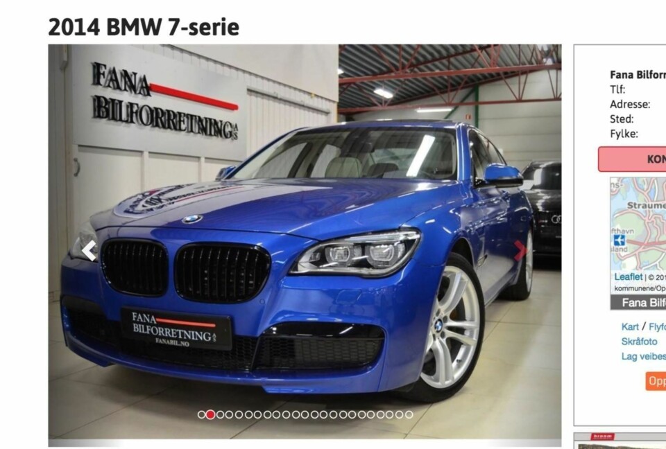 SKILLER SEG UT: Denne knallblå BMW-en er slett ikke som alle andre BMW-er – og det er ikke bare den spreke fargen som gjør at den skiller seg ut ... Faksimile: Autodb.no