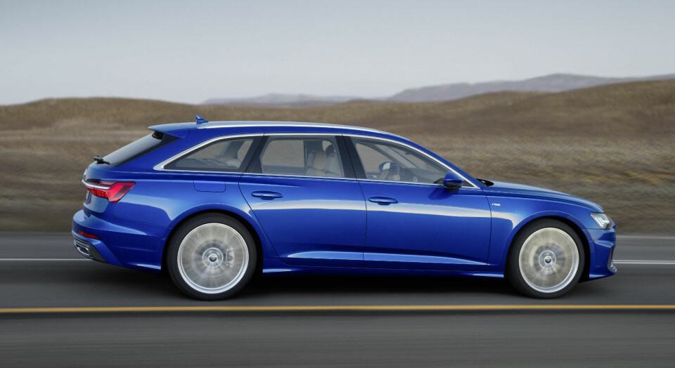 SKRÅTT: Nye Audi A6 Avant skal ha samme vinkel på bakruten som Audi 100 Avant som ble lansert i 1983.