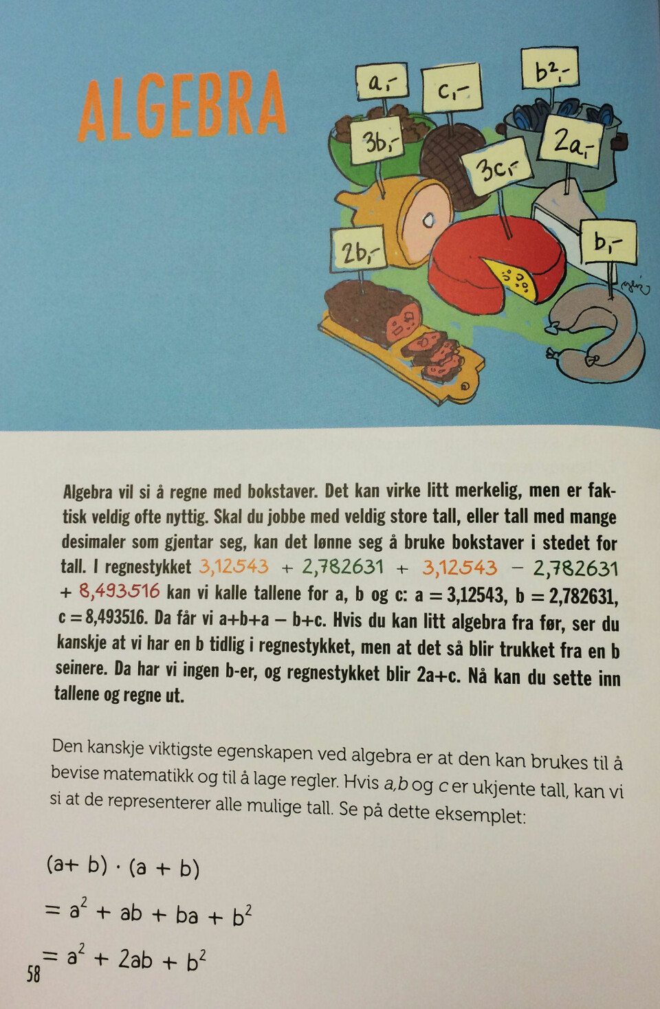 ALGEBRA: Kall tallene for bokstaver! Skjønner du dette regnestykket?