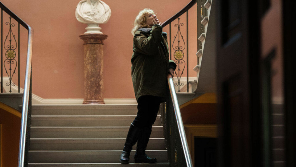 Liv Ulmmann på filmsettet.