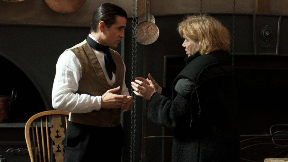 Liv Ullmann og Colin Farrell (John) på filmsettet.