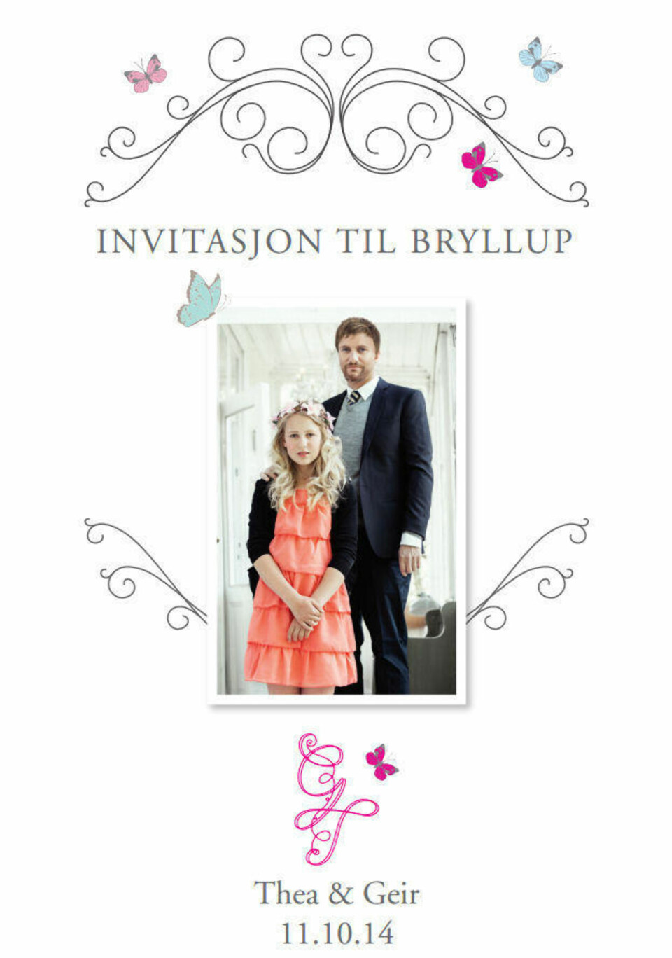 Nå gifter Thea (12) og Geir (37) seg