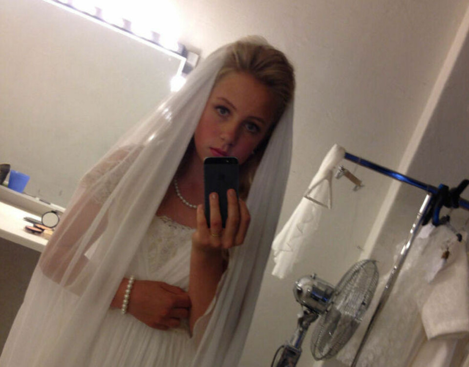 Thea (12) sa nei til Geir (37)