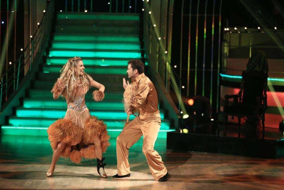 Roar og Nadya med sin quickstep - hun med skinne på foten.