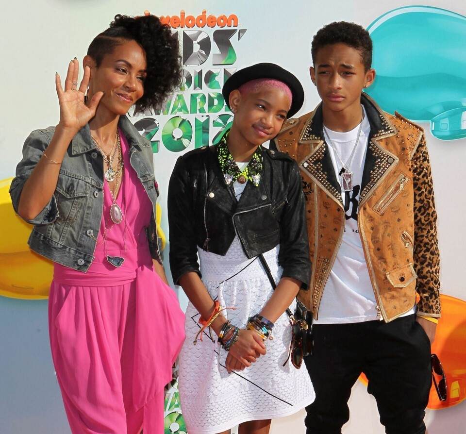 Willow og Jaden sammen med mamma, Jada Pinkett-Smith.