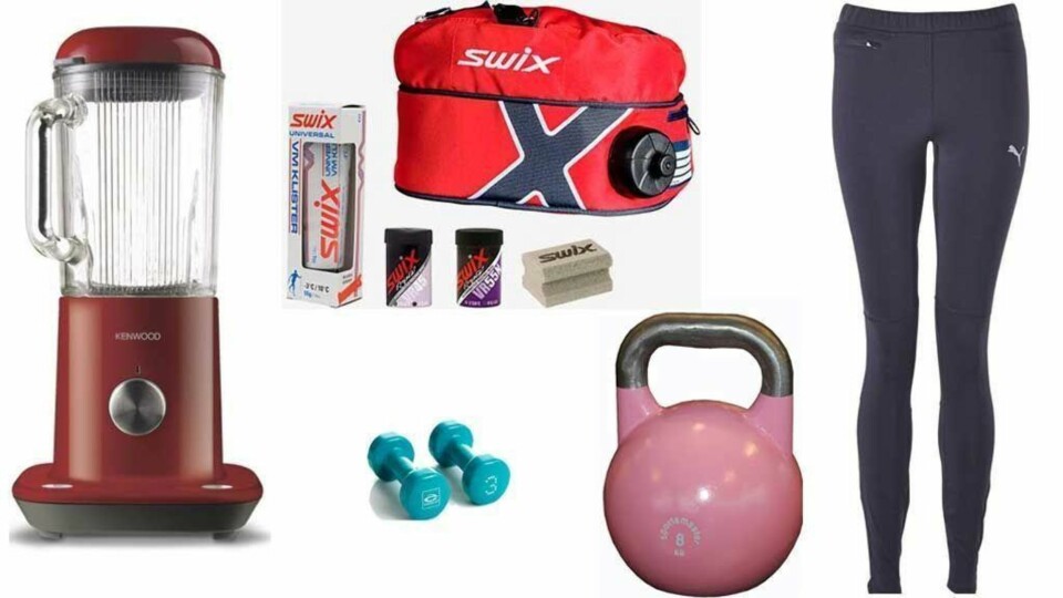 JULEGAVETIPS: Blender, drikkebelte, skismøring, kettlebell, manualer og foret treningstights for trening ute i vinter.