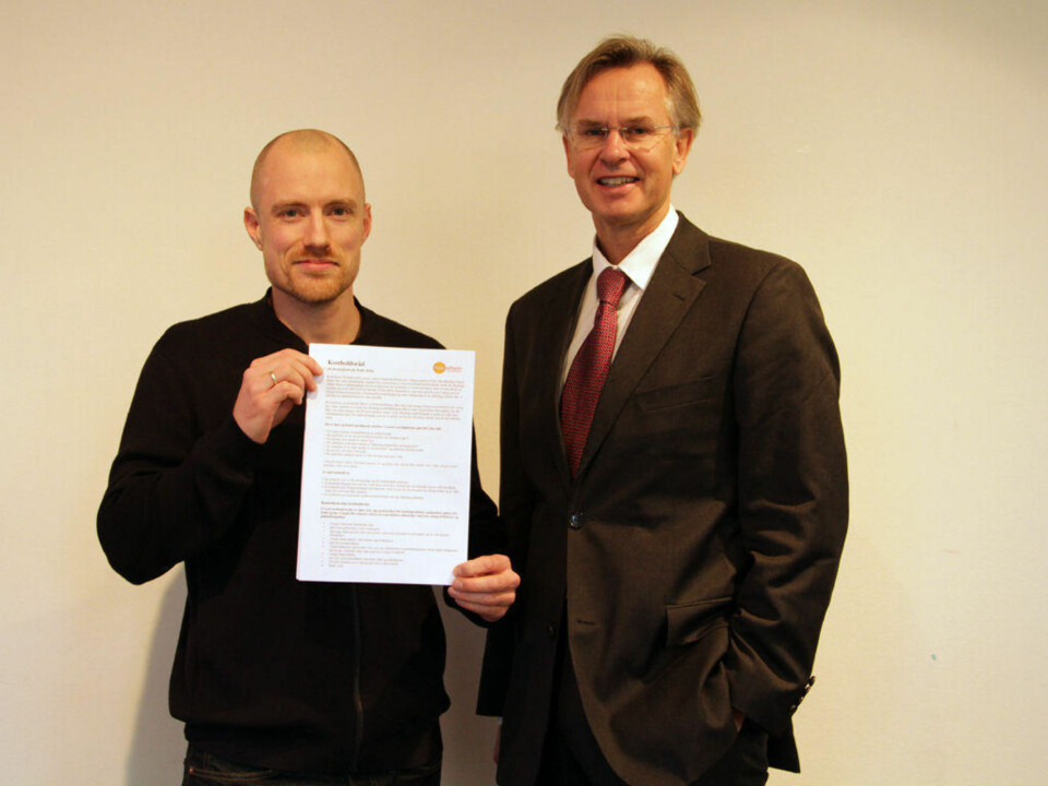 FRA KOSTREFORM: Pål Jåbekk (t.v.) og Erik Hexeberg presenterte nye kostråd.