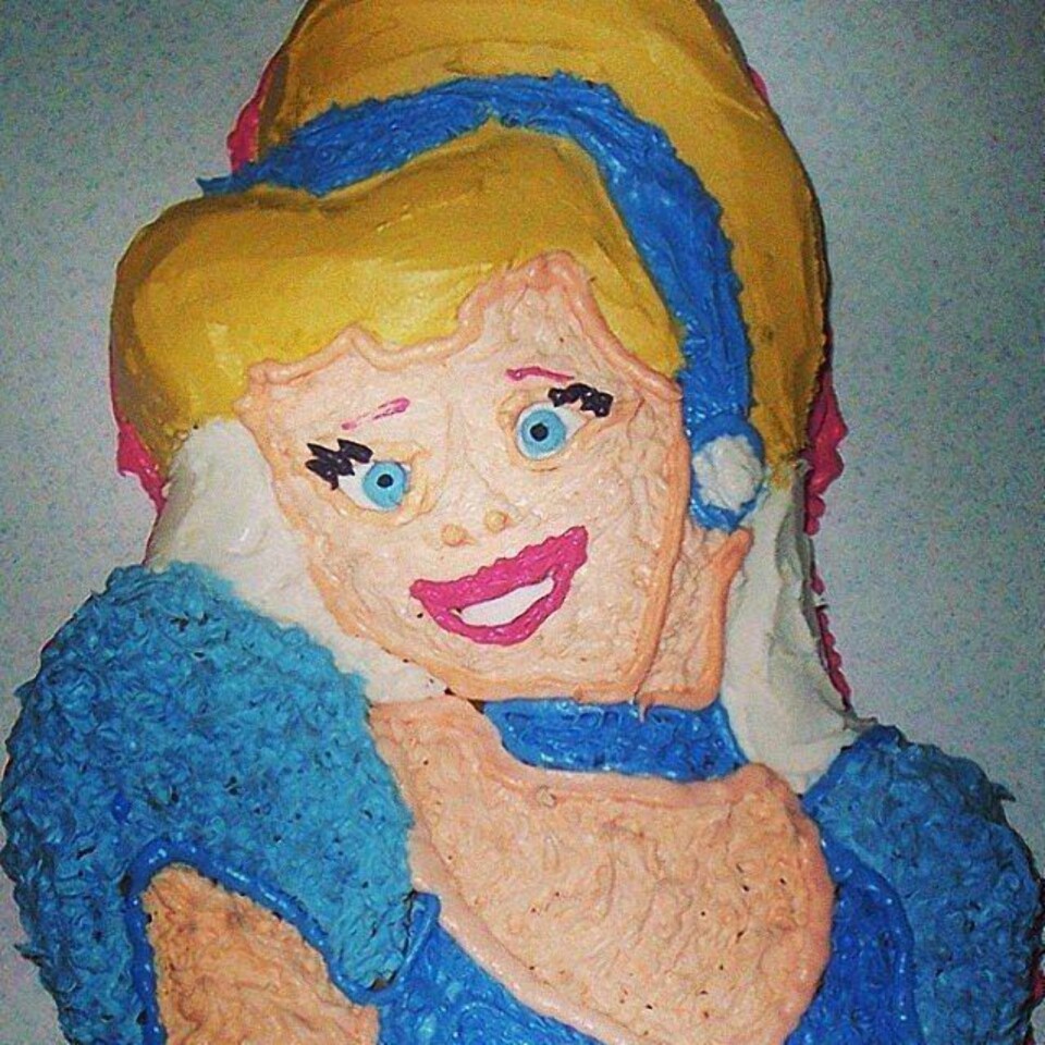 PRINSESSEKAKE: Men ikke særlig appetittelig.