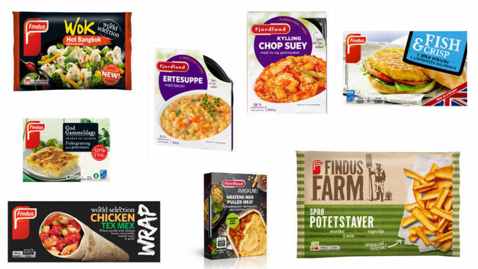 KJAPP MAT: Findus og Fjordland byr på blant annet dette.
