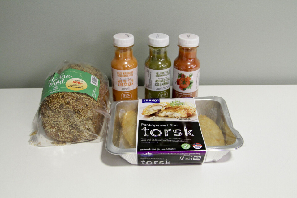 SUNT OG GODT? Grønnsaksjuice, glutenfritt brød og pankopanert torskefilet, er blant årets produktnyheter som man tror norske forbrukere vil sette pris på.