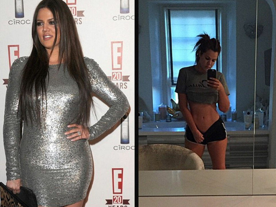 KHLOE KARDASHIAN gir seg selv skryt på Instagram.