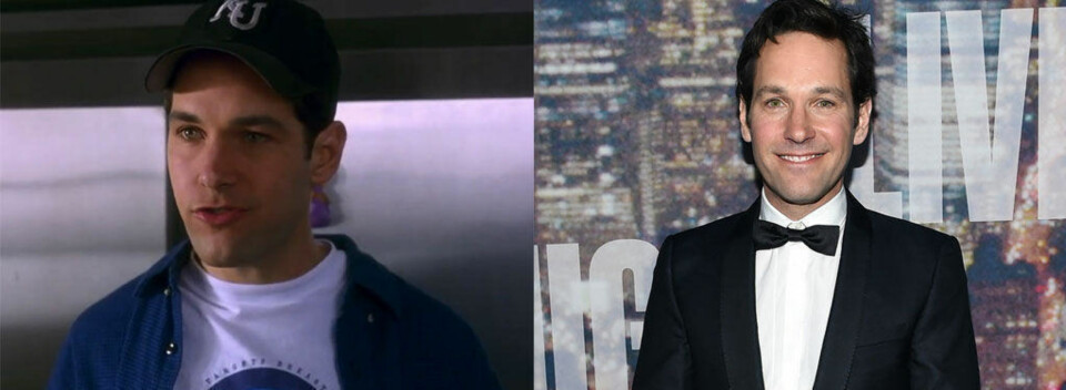 Paul Rudd i 1995 og 2015.