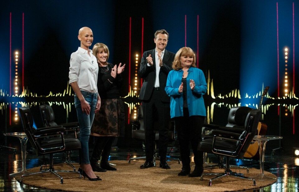 UTEN HÅR: Gunhild Stordalen har kjøpt seg tre parykker, men velger helst å gå uten.