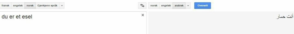 LOST IN TRANSLATION: En kjapp tur innom Google Translate viser at Lohans arabisk ikke er helt stødig.