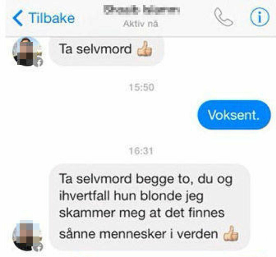 Dette er blant beskjedene Isabel nylig fikk i sin innboks.
