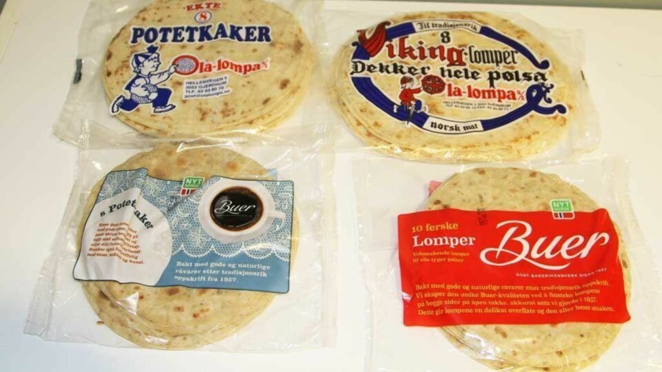 LIKE GODE: Kun potetlomper uten verken spelt eller havre kan være like gode valg. Det viktigste er hva du spiser lompene sammen med.