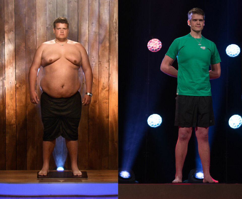 VINNER: Erik vant hjemmekonkurransen, og gikk totalt ned 74 kilo.