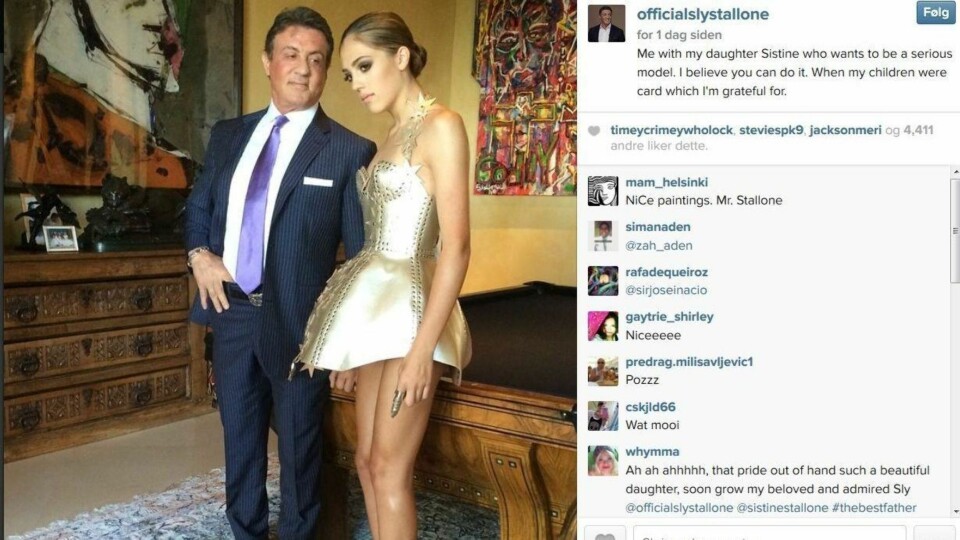 Sistine Stallone (16) er klar for å stjele rampelyset