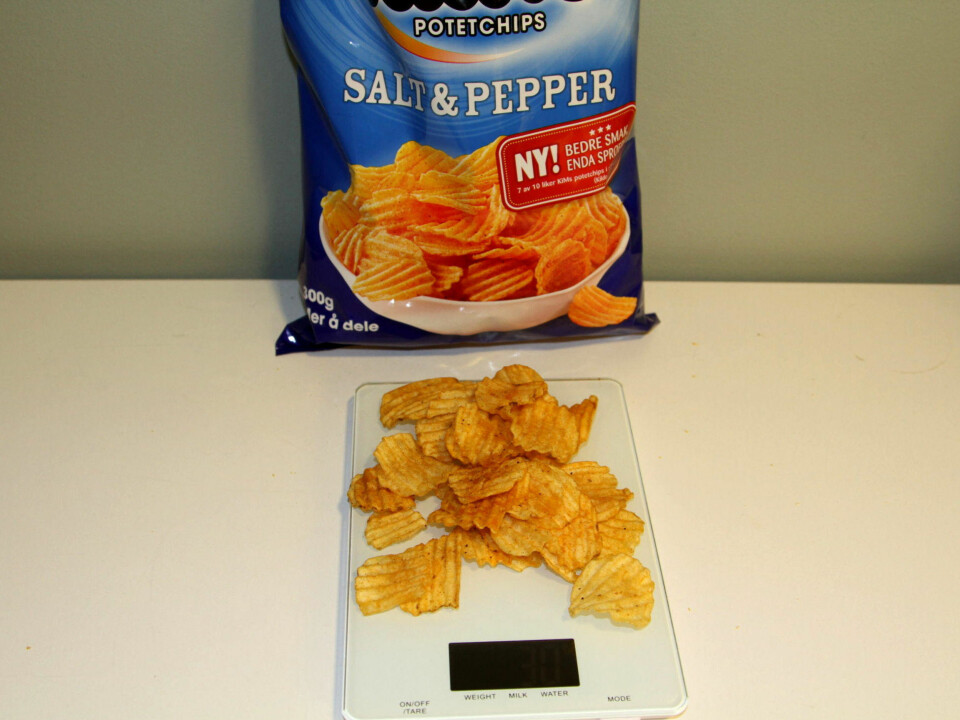 ÉN PORSJON POTETCHIPS.