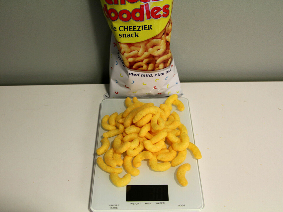 ÉN PORSJON CHEEZ DOODLES.