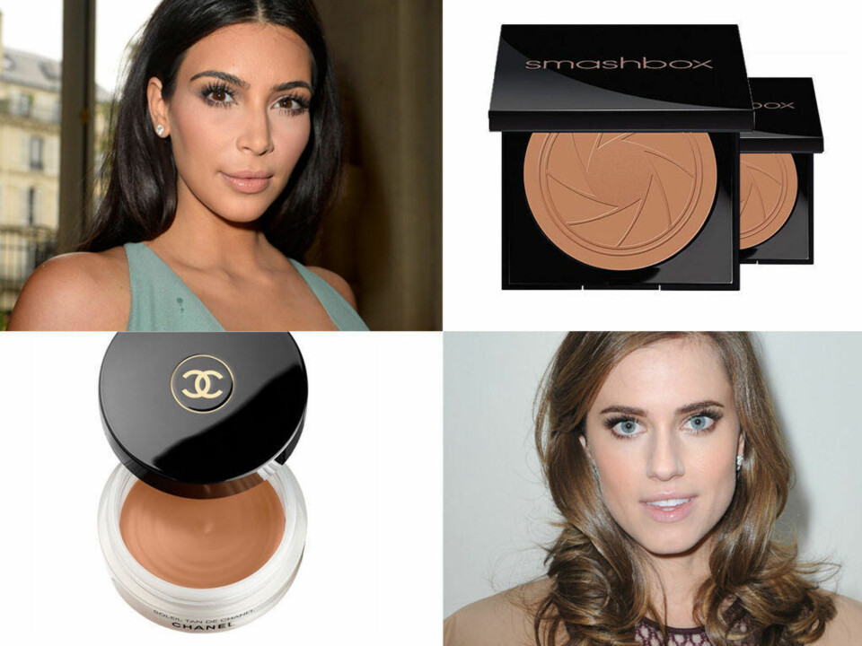 SOLPUDDER-FAVORITTER: Kim Kardashian og Allison Williams er begge glad i å bruke solpudder, og deler sine favoritter.