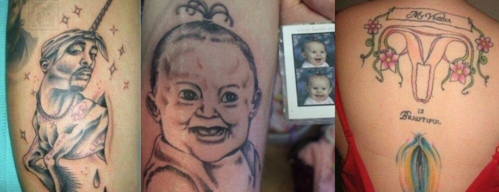 KREATIVT: Det er i alle fall ingen tvil om at de alle har en original tatovering. Foto: Instagram