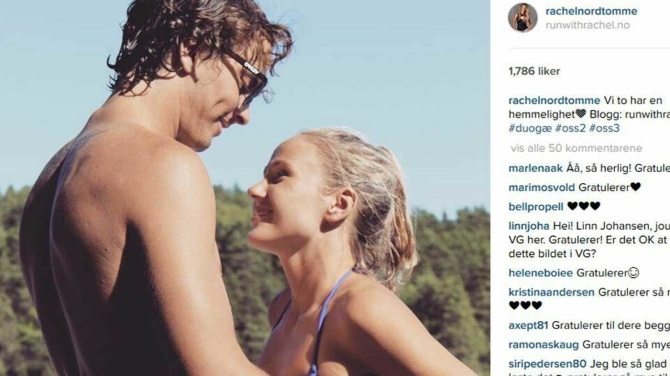 EN HEMMELIGHET: Rachel postet dette bildet på Instagram og fulgte opp med en utdyping på bloggen sin.