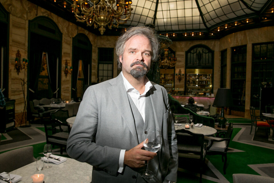 Atle Antonsen i ærverdige Palmen på Grand Hotel.