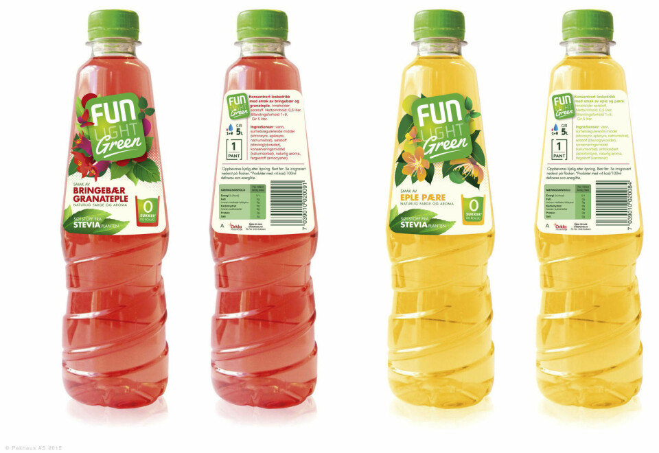 FUN LIGHT GREEN er det eneste sukkerfrie drikkeproduktet uten bruk av kunstig søtning som finnes på det norske markedet.