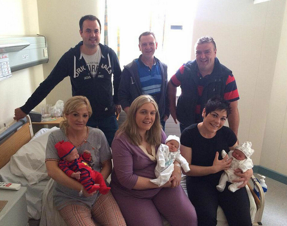 Irland: Tre søstre fødte samme dag