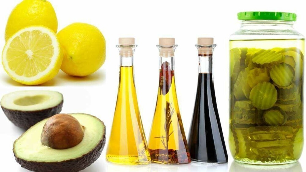 Sitroner, avocado, salatdressing og sure agurker trenger ikke plass i kjøleskapet ditt.
