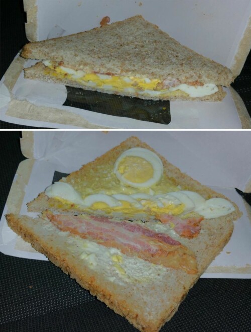 Morten (28) lo høyt da han tok sandwichen fra hverandre