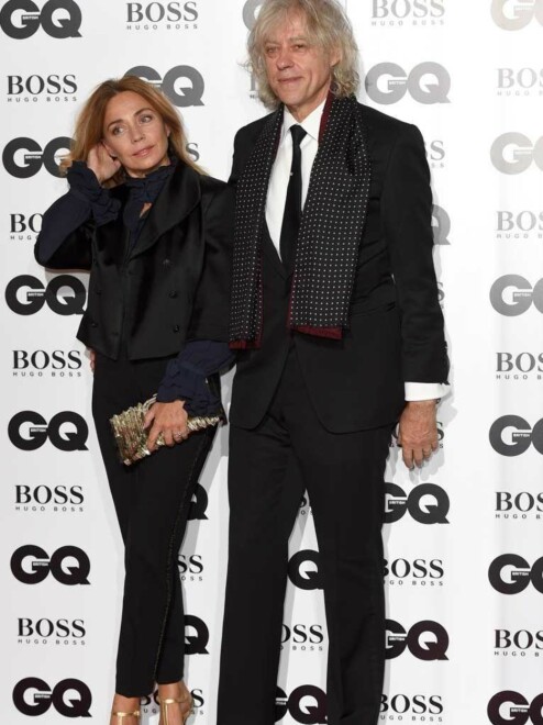 Her er ekteparet Bob Geldof og Jeanne Marine sammen for to uker siden under kåringen av «Årets Mann» i magasinet GQ.