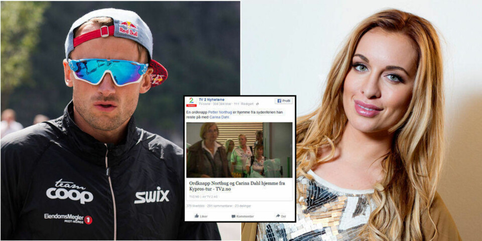 KRITIKK: Kritikken hagler mot TV 2 på Facebook etter at de la ut en video fra ankomshallen da Petter Northug og Carina Dahl kom hjem fra ferie.