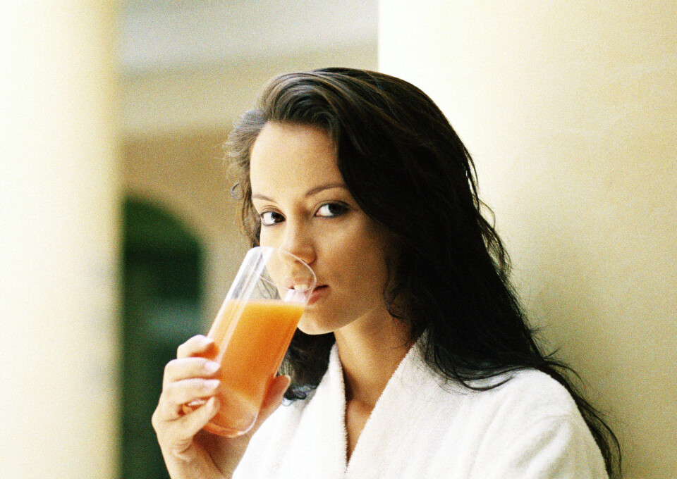 Ikke like mange velger appelsinjuice i kostholdet, som tidligere.