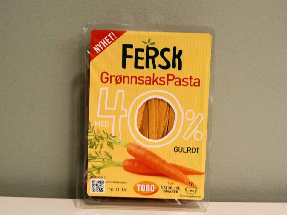 Ny grønnsakspasta med 40 prosent grønnsaker: - Dette er ikke akkurat slankepasta