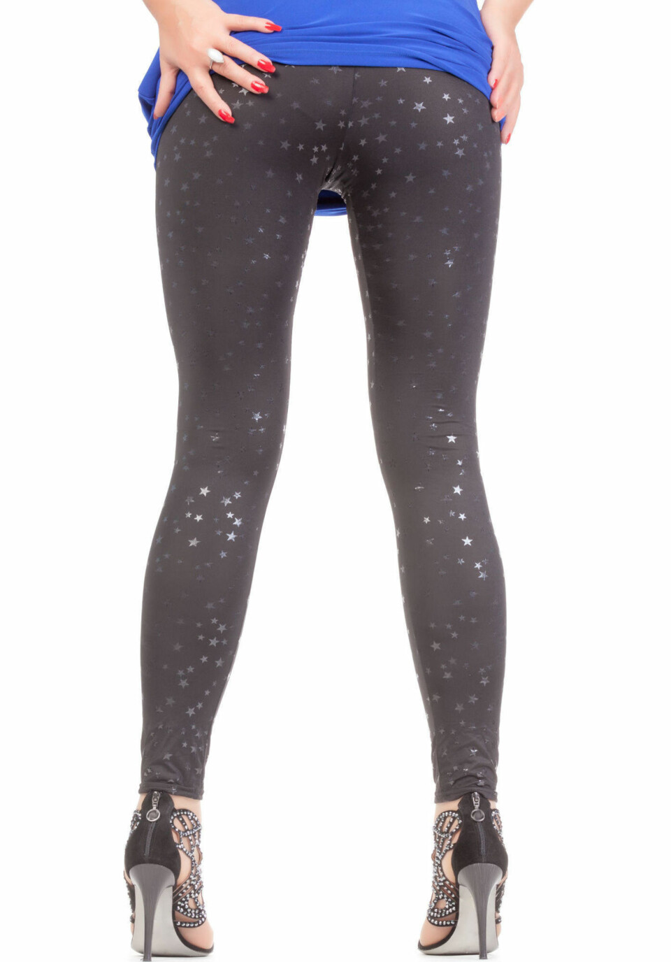 IKKE SÅNN: Hvis du bruker leggings, må du dekke rumpa med en lang topp, mener Jamie.