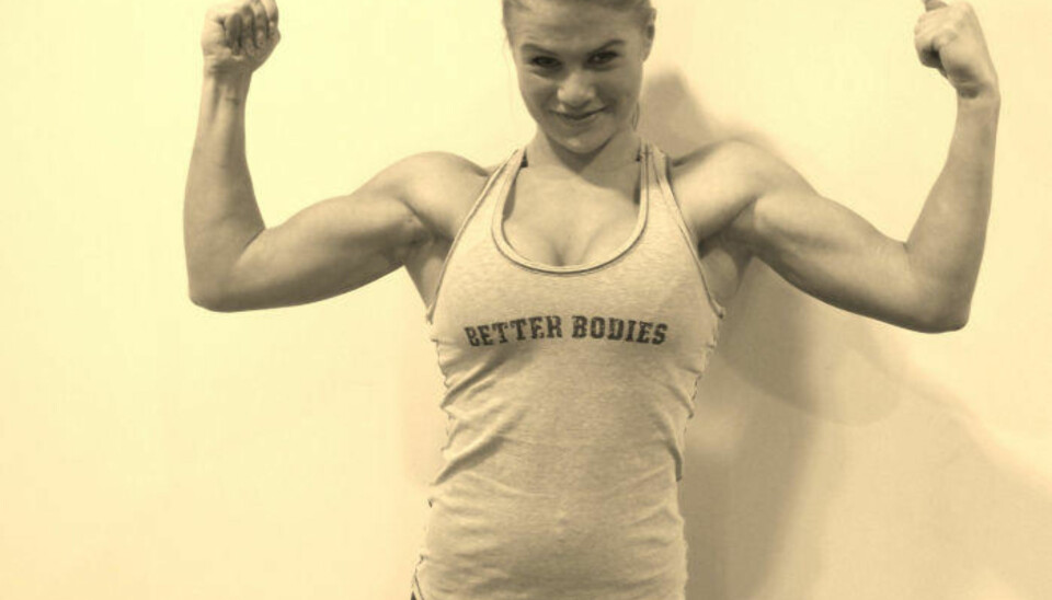 FITNESSNORA for noen år tilbake da hun trente mot fitnesskonkurranse.